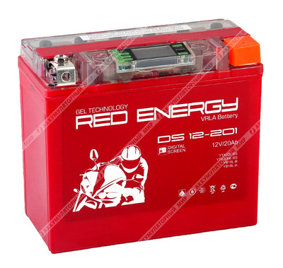 Аккумулятор RED ENERGY DS 12-201 GEL 20 Ач о.п. (YTX20L-BS)
