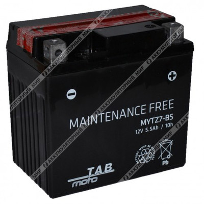 Аккумулятор TAB Moto AGM 5.5 Ач п.п. (MYTZ7-BS)