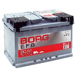 Аккумулятор BORG EFB 80 Ач п.п. Фото 1