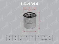 Фильтр масляный LYNXauto LC1314