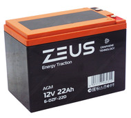 Аккумулятор ZEUS 6-DZF-22D (12V22Ah) тяговый