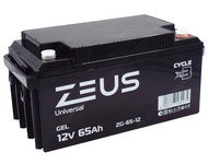 Аккумулятор ZEUS ZG-65-12 GEL (12V65Ah) универсальный