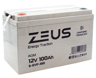 Аккумулятор ZEUS 6-EVF-100 (12V100Ah) тяговый