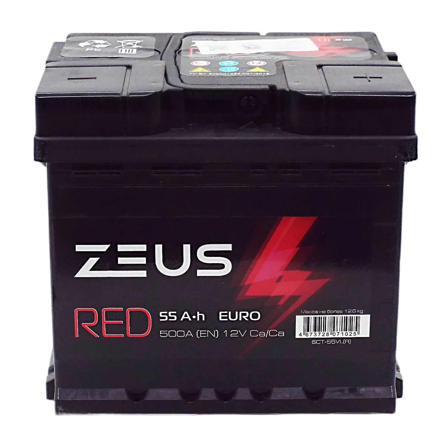 Аккумулятор ZEUS RED 55 Ач о.п. L1 Фото 1