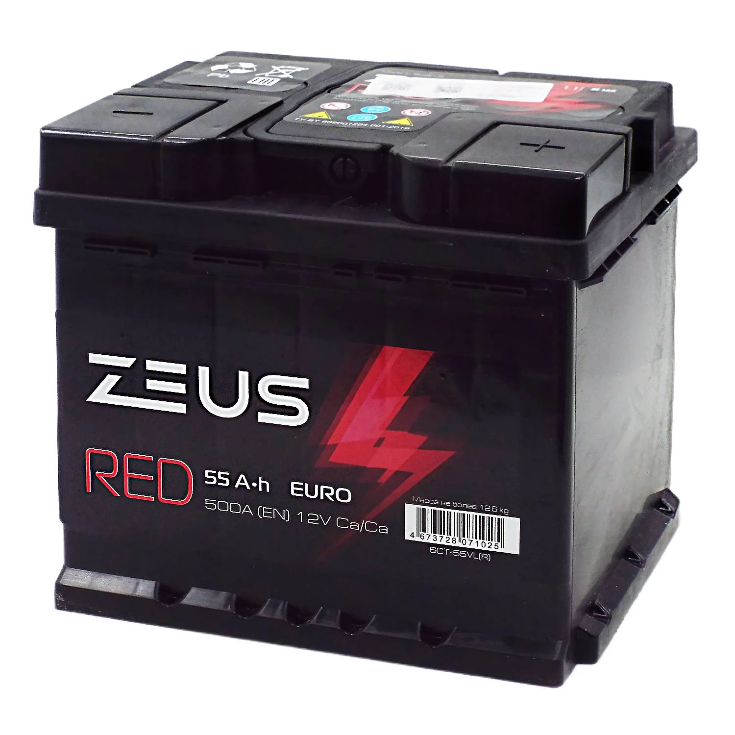 Аккумулятор ZEUS RED 55 Ач о.п. L1 Фото 1