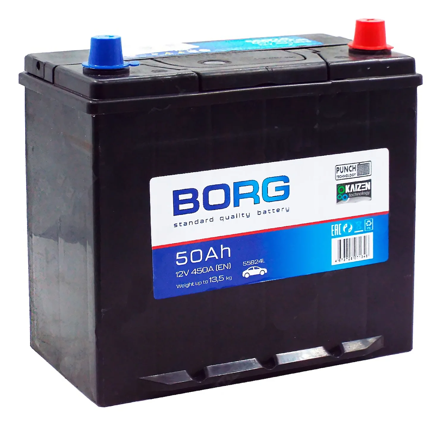 Аккумулятор BORG Standard Asia 55B24L 50 Ач о.п. евро клеммы РАСПРОДАЖА