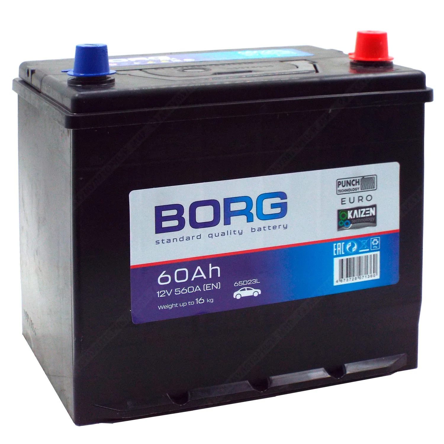 Аккумулятор BORG Standard Asia 65D23L 60 Ач о.п. (ТУРЦИЯ)