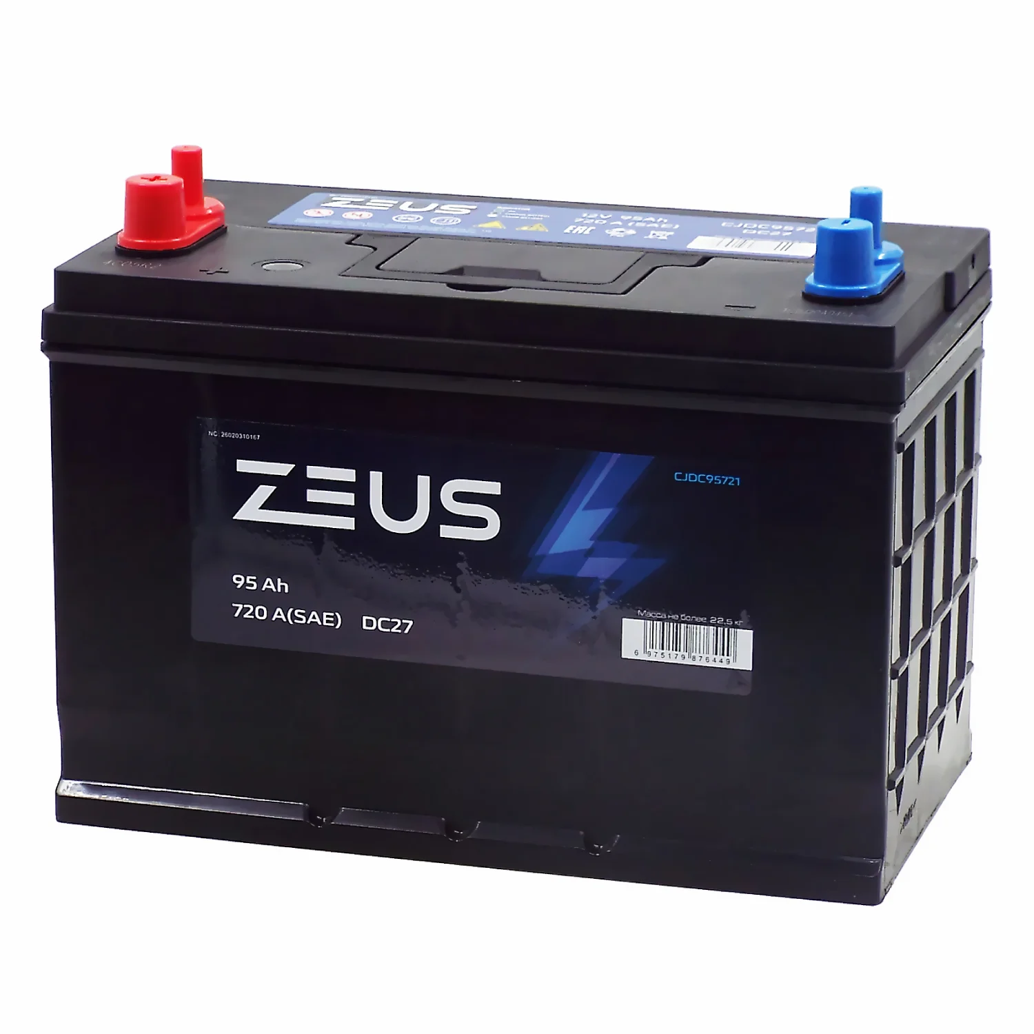 Аккумулятор ZEUS DC27 (MARINE) 95 Ач 720 A п.п. Фото 1