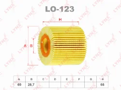Фильтр масляный (картридж) LYNX LO-123 (HU7019z, LO-123, SH4031P) TOYOTA / LEXUS Фото 1