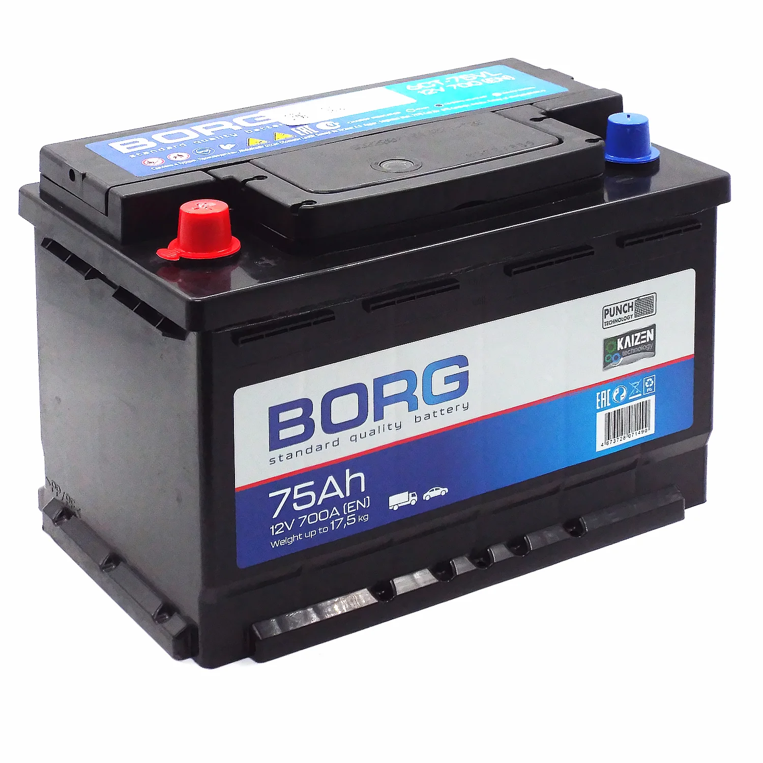 Аккумулятор BORG Standard 75 Ач п.п. (ТУРЦИЯ) РАСПРОДАЖА