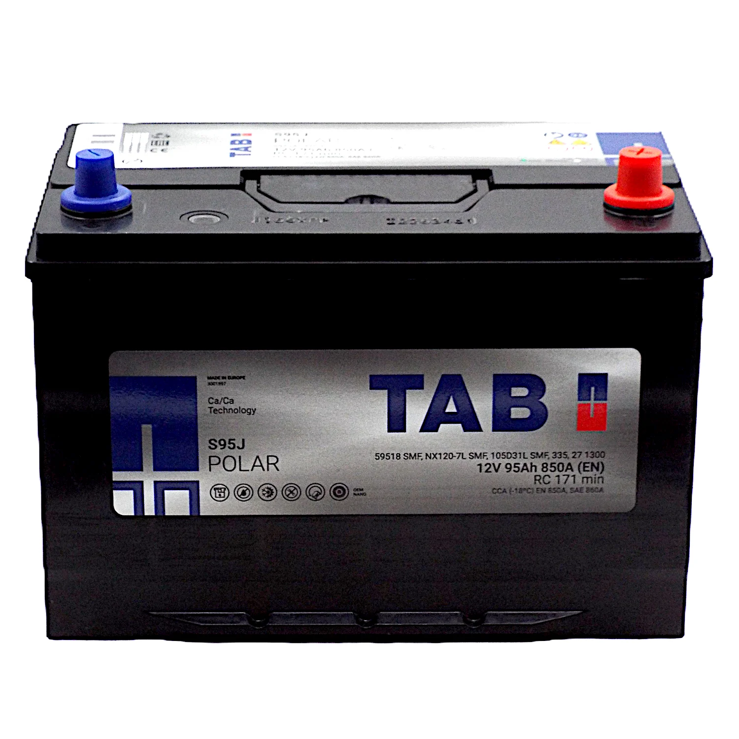 Аккумулятор TAB Роlar S95J Asia 95 Ач о.п. Фото 1