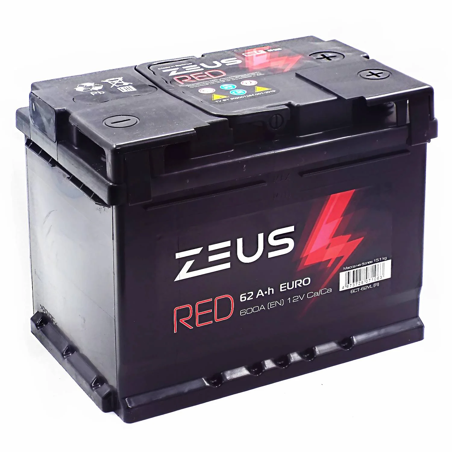 Аккумулятор ZEUS RED 62 Ач о.п.