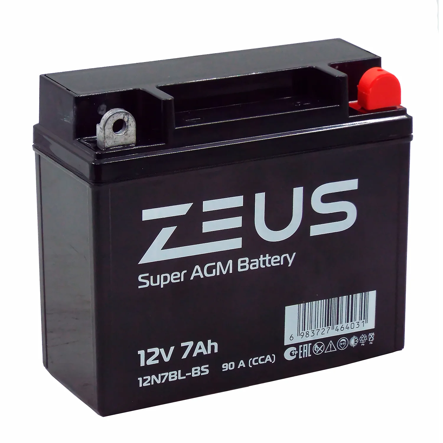 Аккумулятор ZEUS SUPER AGM 7 Ач о.п. (12N7BL-BS)