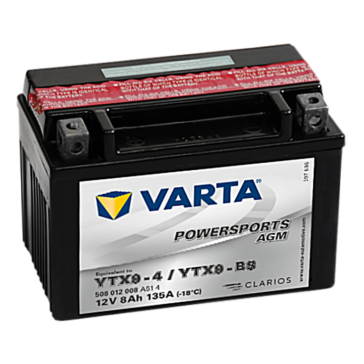 Аккумулятор VARTA 8 Ач п.п. (YTX9-BS) 508 012 008 РАСПРОДАЖА