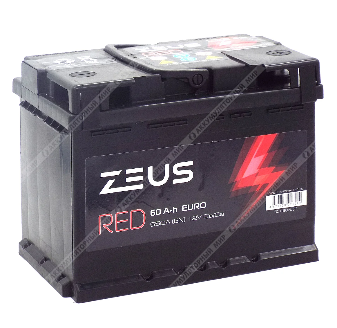 Аккумулятор ZEUS RED 60 Ач о.п. Фото 1