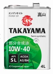 Масло моторное 10w40 TAKAYAMA  A3/B4 SL полусинтетическое 4л Фото 1