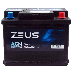 Аккумулятор ZEUS AGM 60 Ач о.п. Фото 1