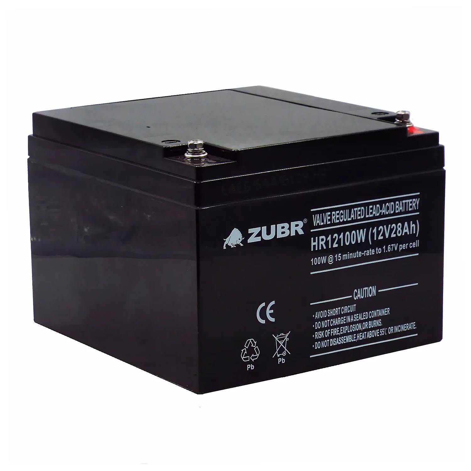 Аккумулятор ZUBR HR12100W (12V28Ah) универсальный Фото 1