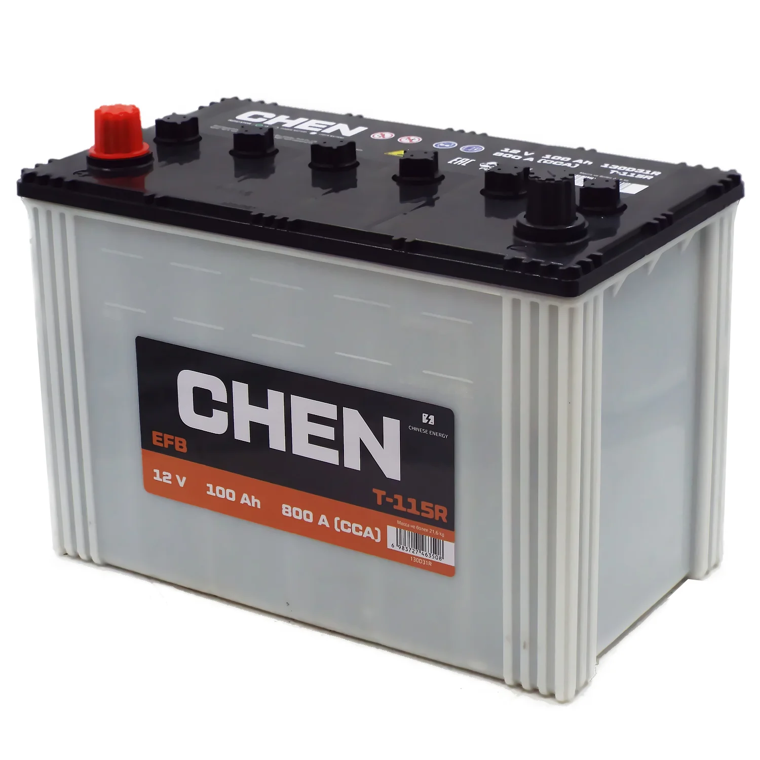Аккумулятор CHEN EFB T-115R 130D31R Asia 100 Ач п.п. (800A) Фото 1