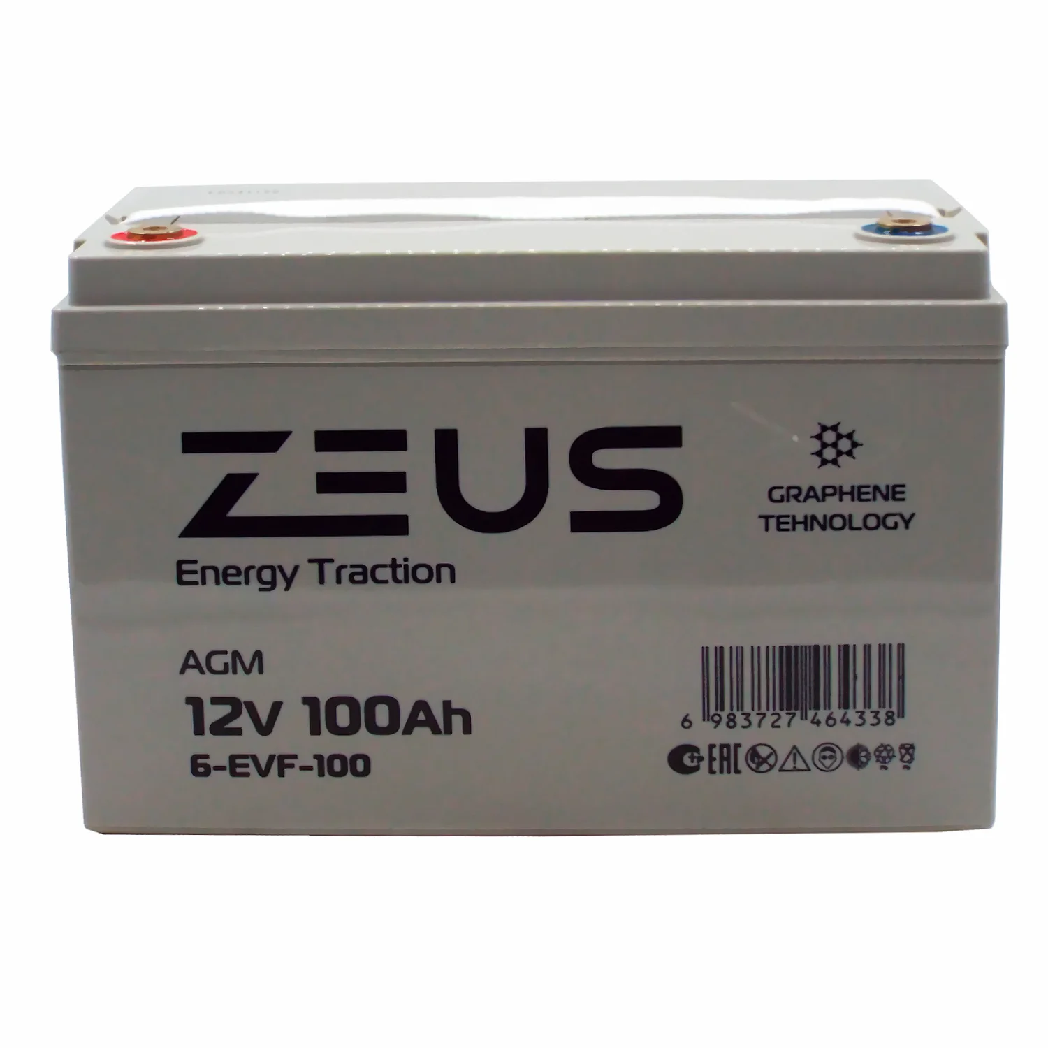 Аккумулятор ZEUS 6-EVF-100 (12V100Ah) тяговый Фото 1