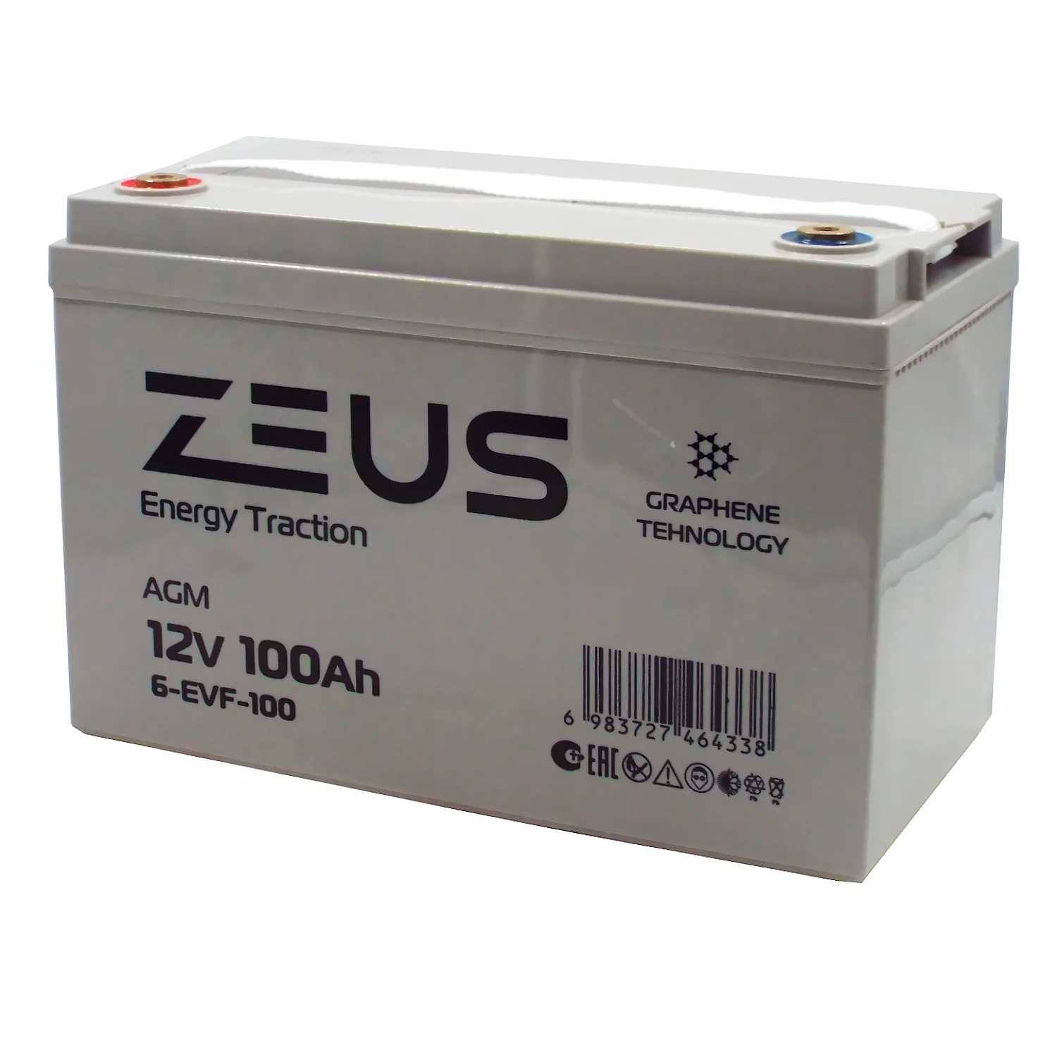 Аккумулятор ZEUS 6-EVF-100 (12V100Ah) тяговый Фото 1