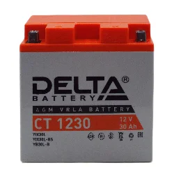 Аккумулятор DELTA СТ 1230 AGM 30 Ач о.п. (YTX30L-BS) Фото 1