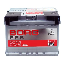 Аккумулятор BORG EFB 65 Ач о.п. Фото 1