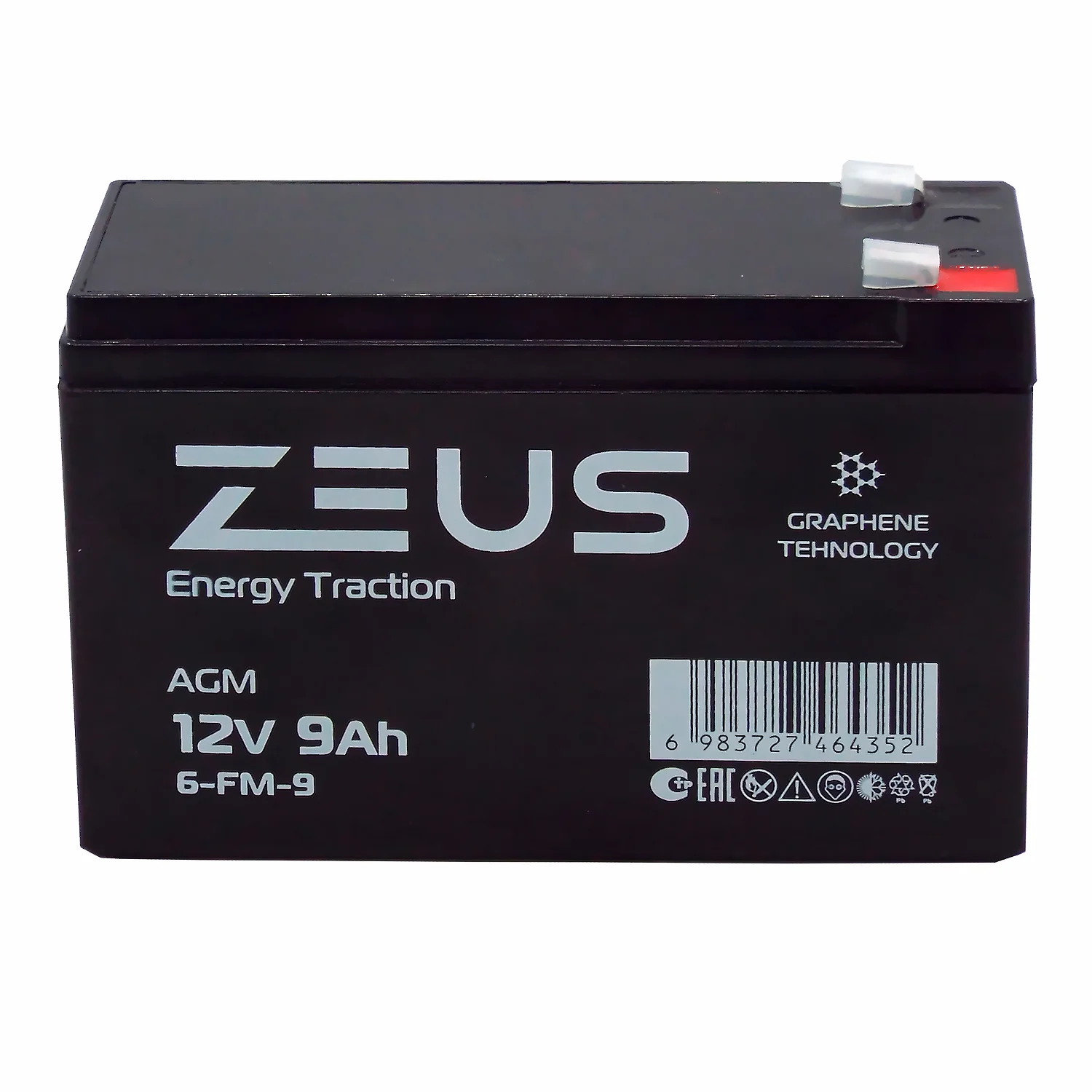 Аккумулятор ZEUS 6-FM-9 (12V9Ah) тяговый Фото 1