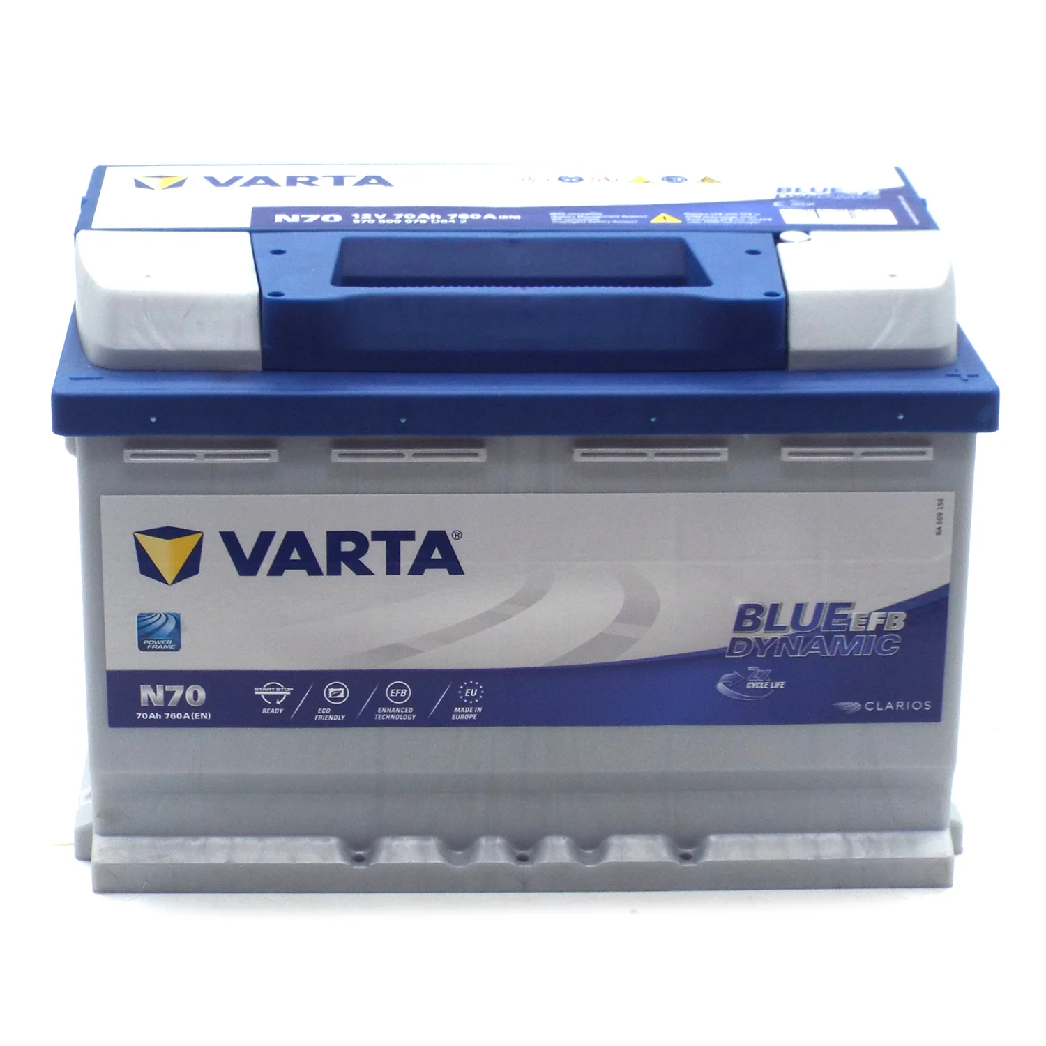 Аккумулятор VARTA Blue Dynamic EFB N70 70 Ач о.п. Фото 1