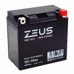 Аккумулятор ZEUS HIGH CLASS AGM 14 Ач о.п. (HCX14L) Фото 1