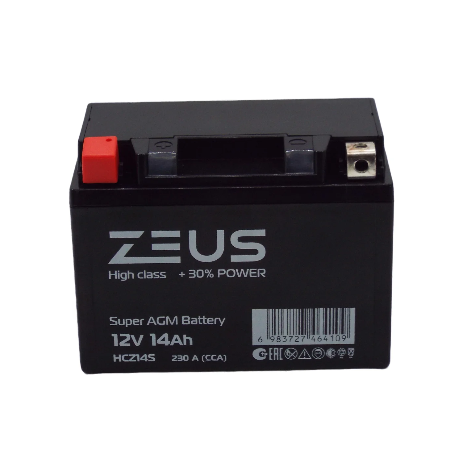 Аккумулятор ZEUS HIGH CLASS AGM 14 Ач п.п. (HCZ14S) Фото 1