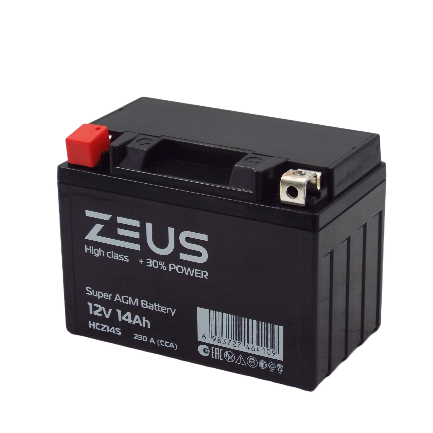 Аккумулятор ZEUS HIGH CLASS AGM 14 Ач п.п. (HCZ14S) Фото 1