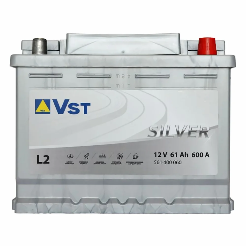 Аккумулятор VST Silver L2 61 Ач о.п. Фото 1
