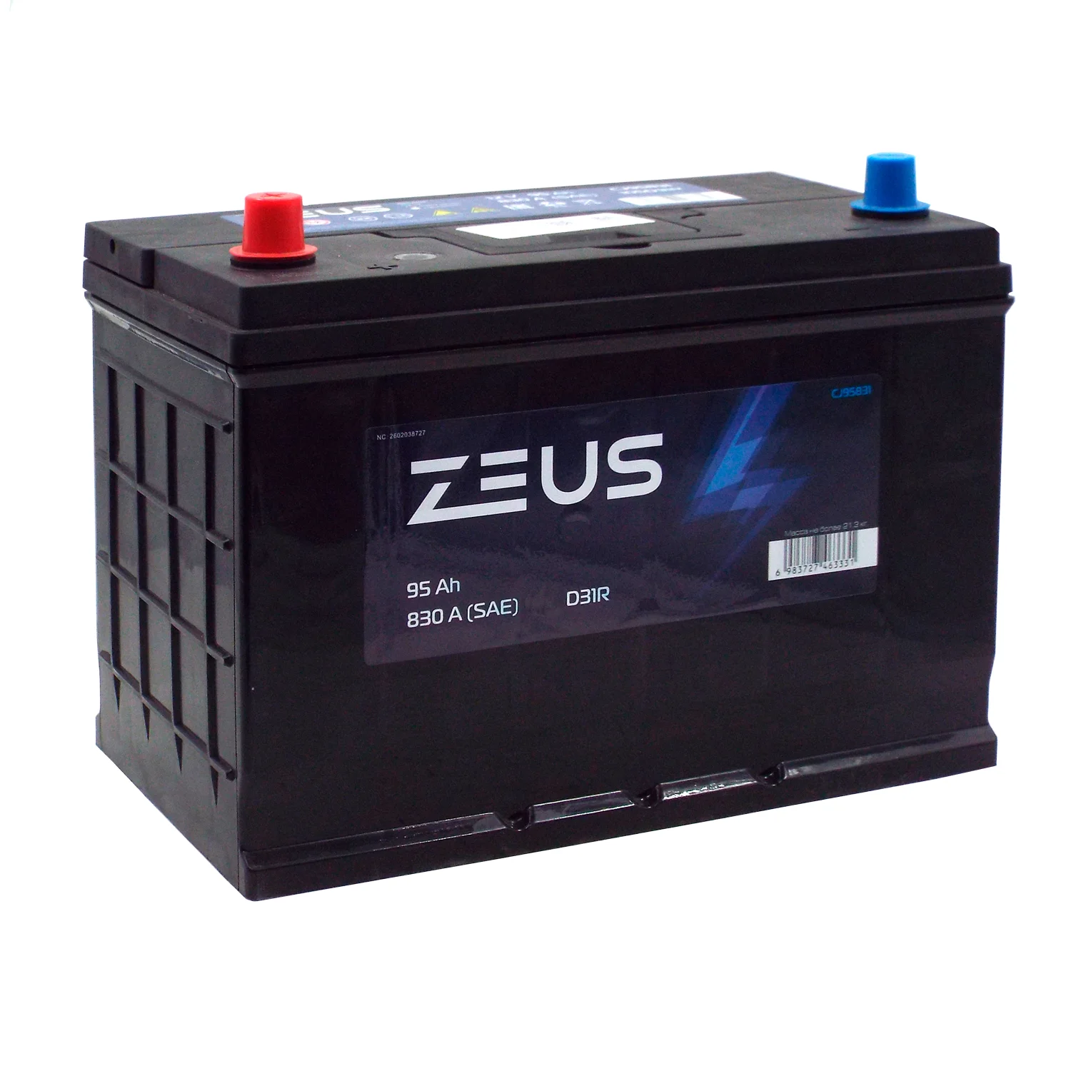 Аккумулятор ZEUS Asia 115D31R 95 Ач п.п.