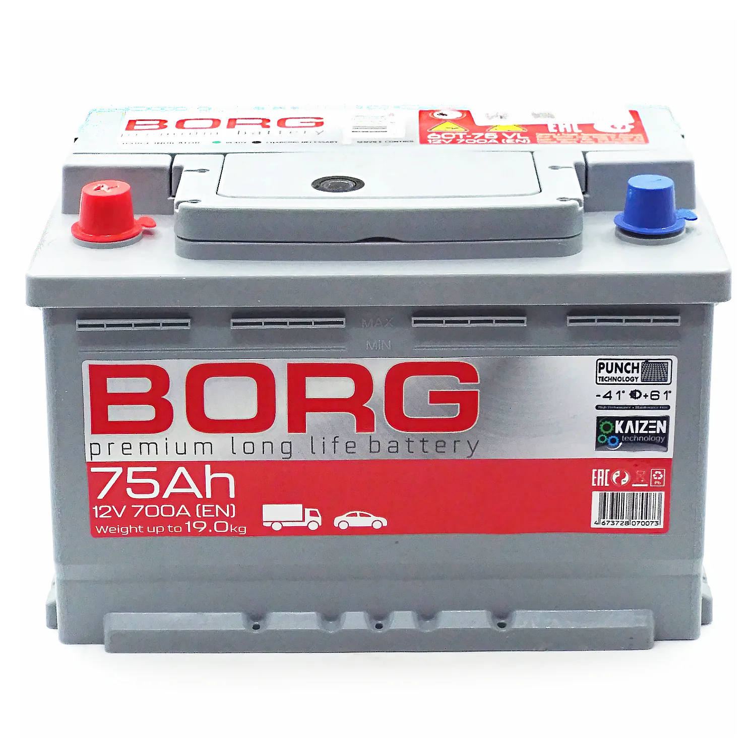 Аккумулятор BORG Premium 75 Ач п.п. Фото 1