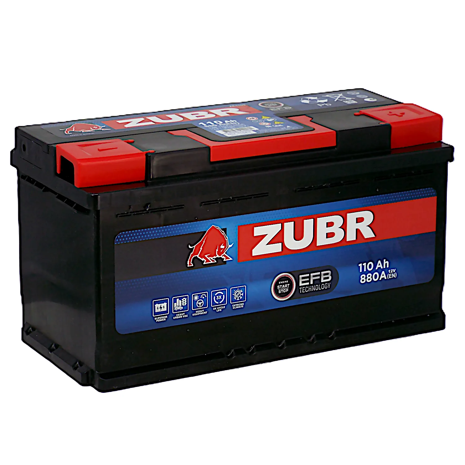 Аккумулятор ZUBR EFB 110 Ач о.п. (880A)