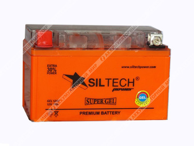 Аккумулятор SILTECH мото GEL 7 Ач п.п. (YTX7A-BS) GEL 1207