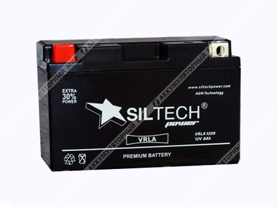 Аккумулятор SILTECH мото 8 Ач п.п. (YT7B-BS) VRLA 1208