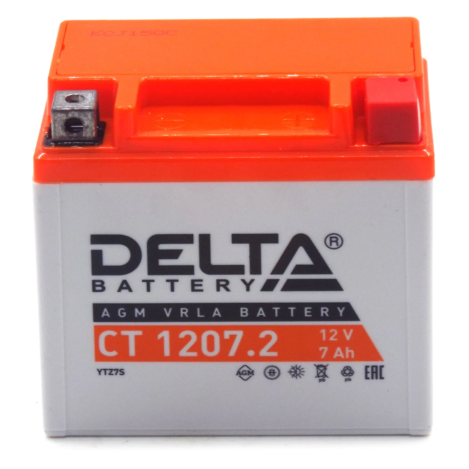 Аккумулятор DELTA СТ 1207.2 AGM 7 Ач о.п. (YTZ7S) Фото 1