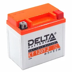 Аккумулятор DELTA СТ 1207.2 AGM 7 Ач о.п. (YTZ7S) Фото 1