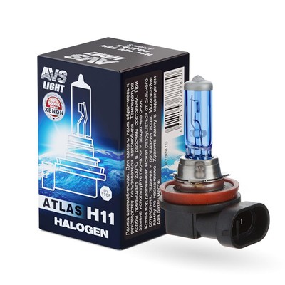 Лампа галогенная H11 12V 55W AVS Atlas 5000 К