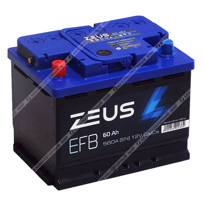 Аккумулятор ZEUS EFB 60 Ач п.п. STOCK!