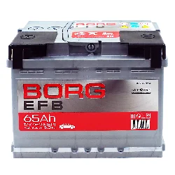 Аккумулятор BORG EFB 65 Ач п.п. Фото 1