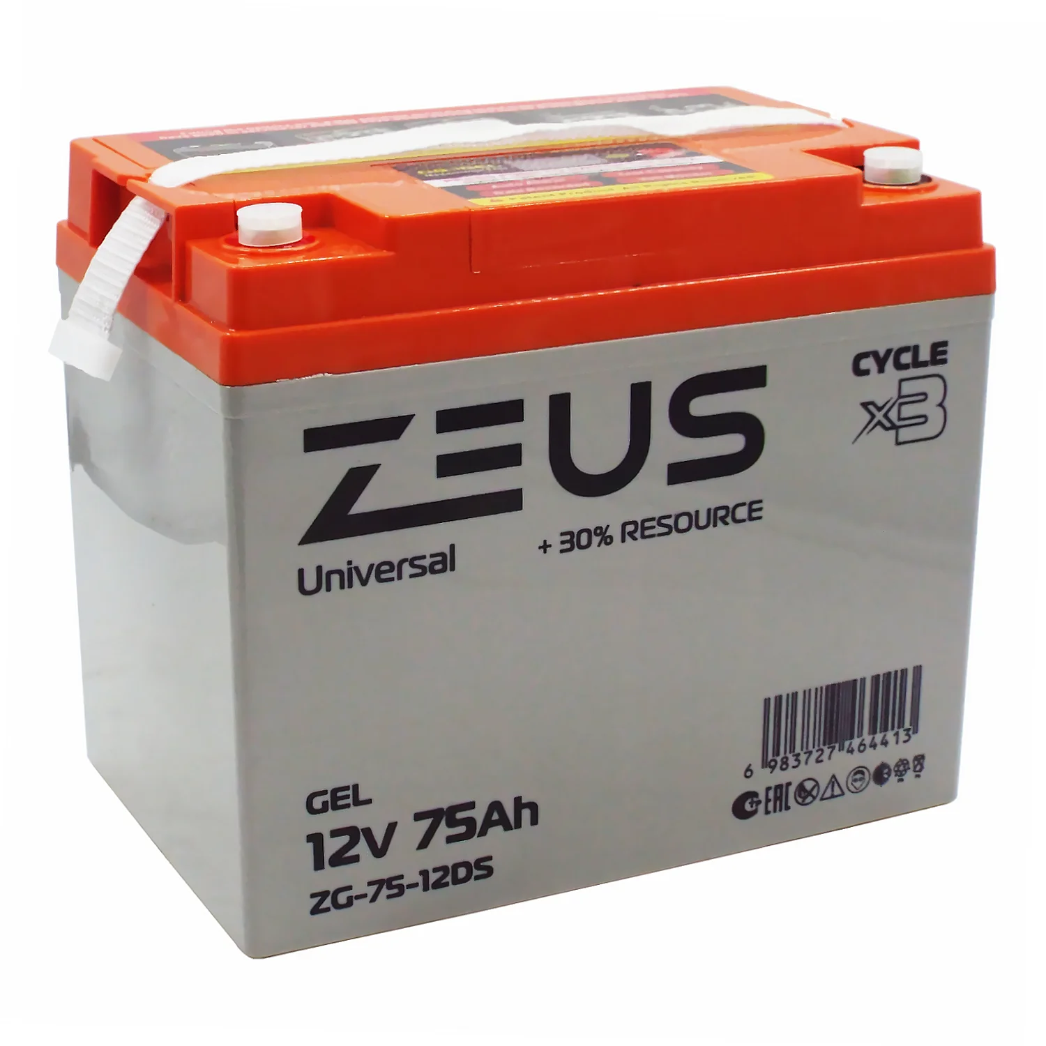 Аккумулятор ZEUS ZG-75-12DS GEL (12V75Ah) универсальный