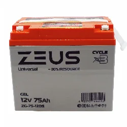 Аккумулятор ZEUS ZG-75-12DS GEL (12V75Ah) универсальный Фото 1