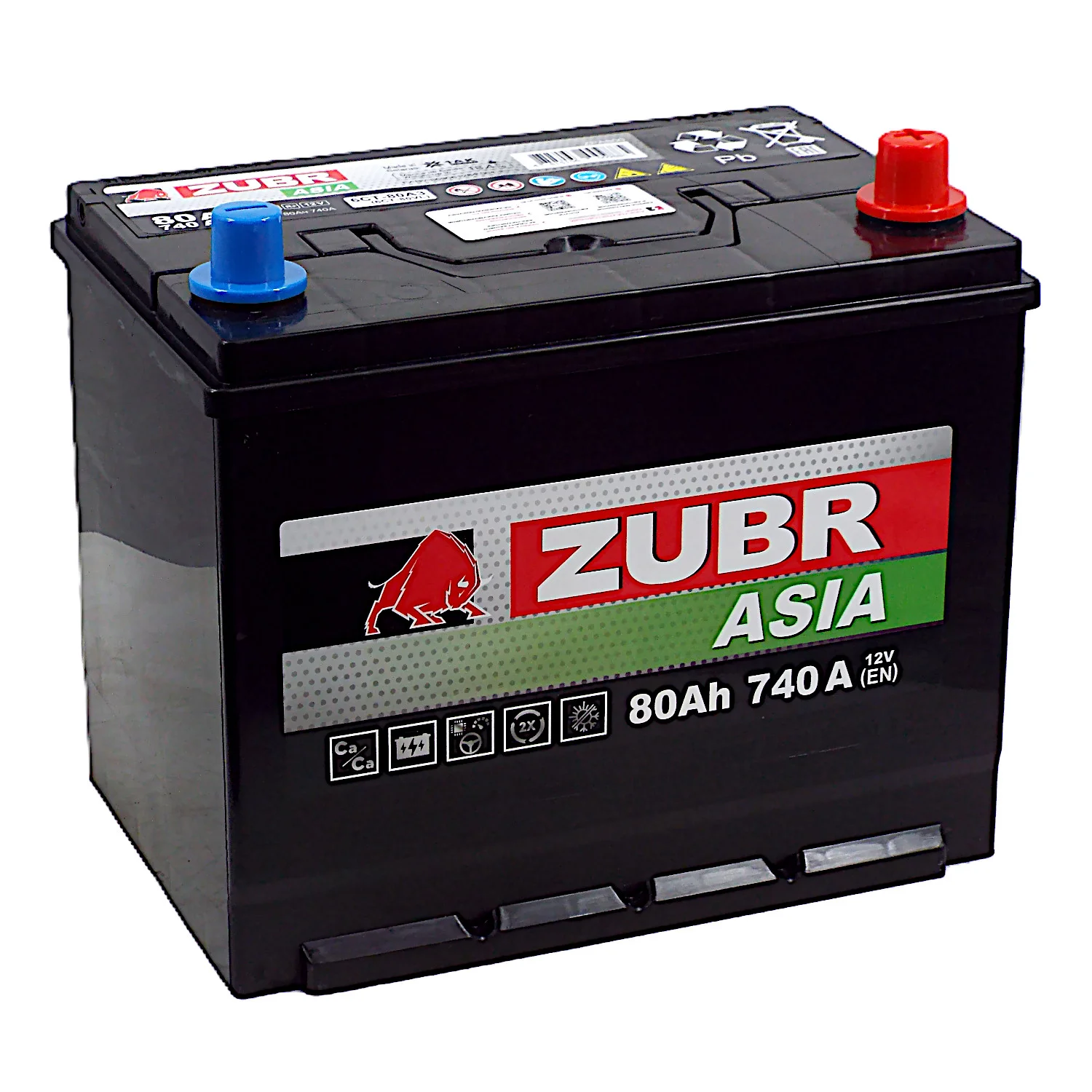 Аккумулятор ZUBR Premium ASIA 80 Ач о.п.