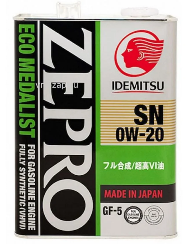 Масло моторное 0w20 Idemitsu ZEPRO Eco Medalist синтетическое 4л Фото 1