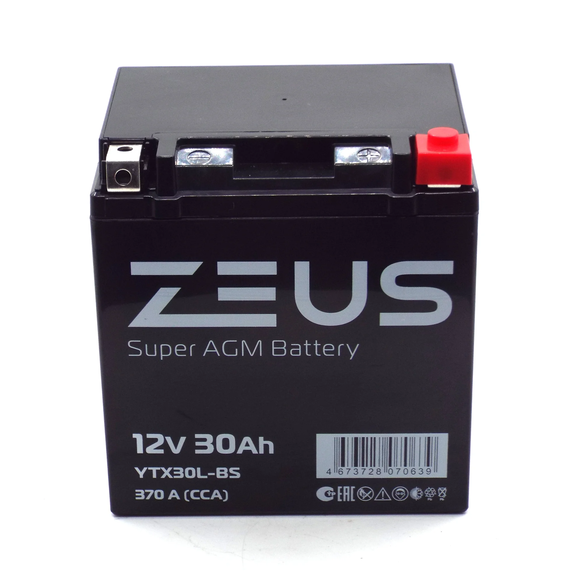 Аккумулятор ZEUS SUPER AGM 30 Ач о.п. (YTX30L-BS) СУПЕР ЦЕНА Фото 1