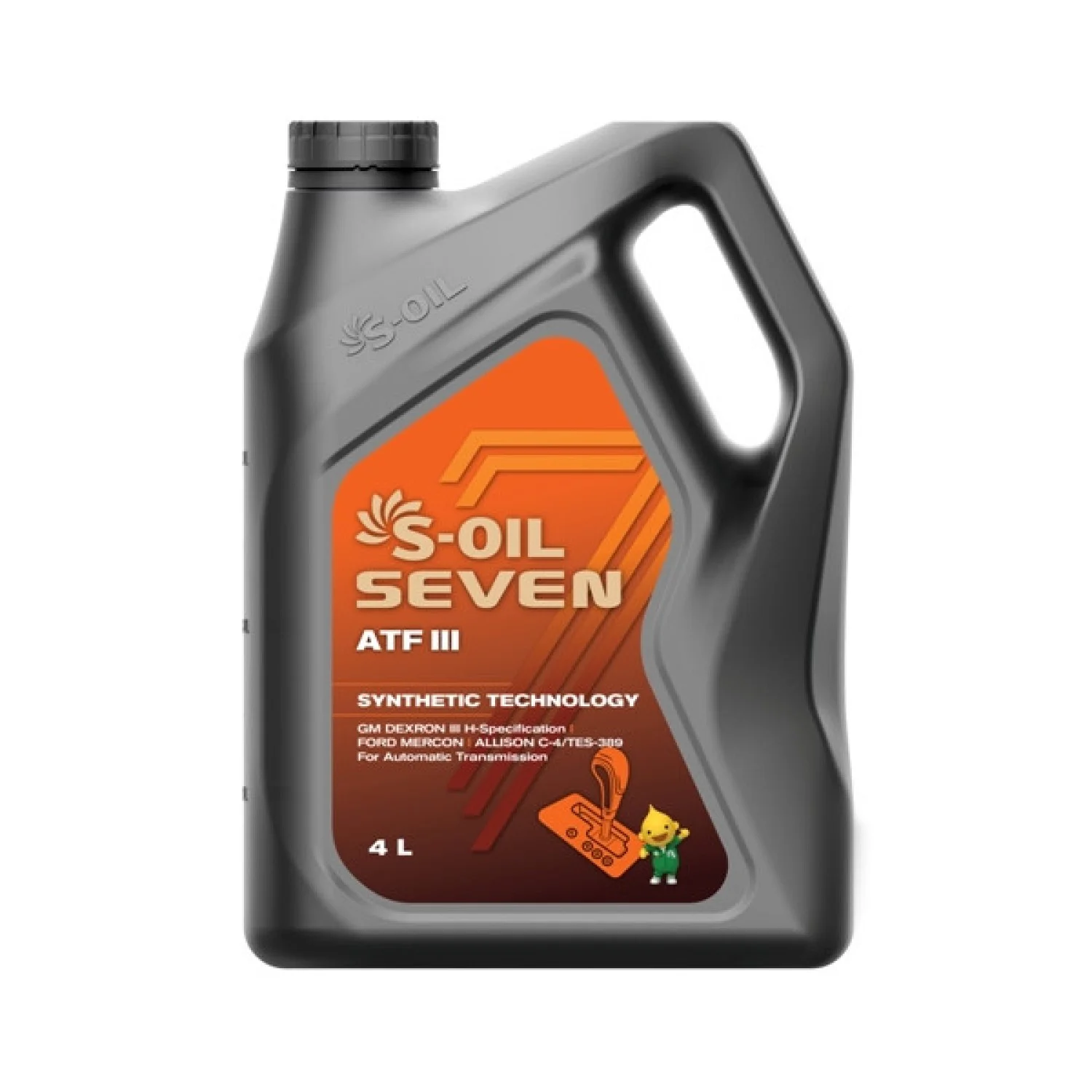 Масло трансмиссионное S-OIL Seven ATF III, 4л Фото 1