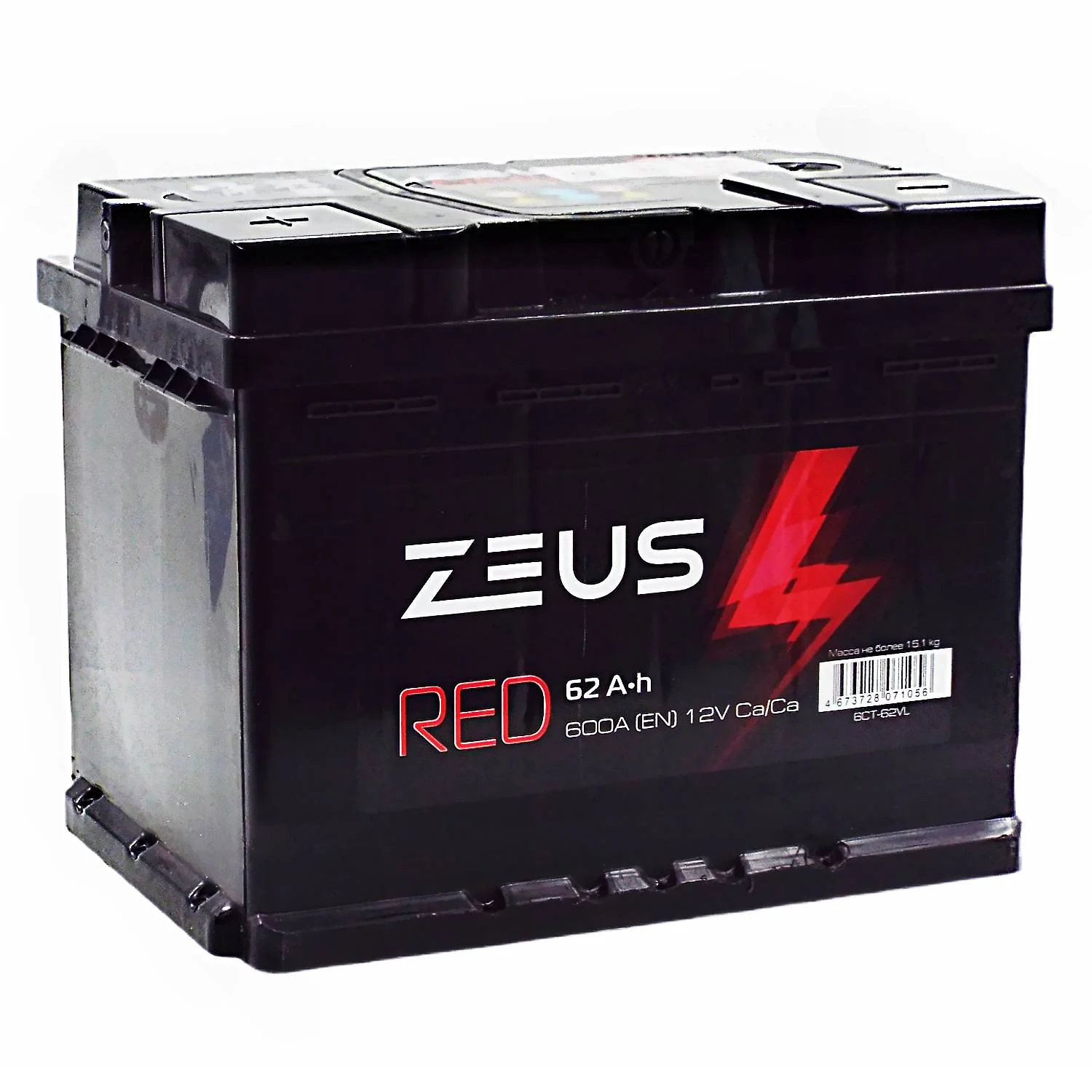 Аккумулятор ZEUS RED 62 Ач п.п.